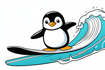 A cute penguin who enjoys surfing 
Generative AI