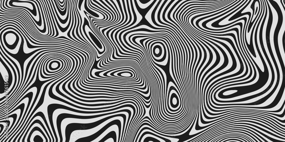 Aufkleber optical illusion stripes texture. abstract geometric background vector design. op art illustration.