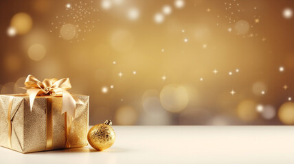 Luxury christmas background with copyspace for your text,design. Christmas concept. Generative AI.