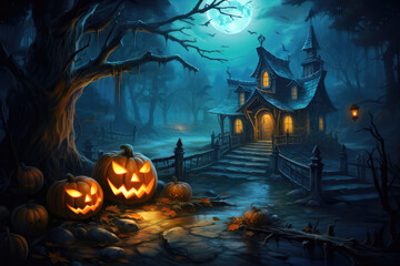 halloween scary monsters haunted halloween house