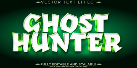 Ghost text effect, editable horror and cartoon text style