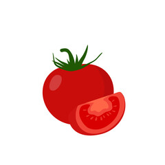 Tomato. Isolated vegetables on white background