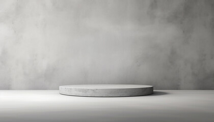 Empty gray concrete background as display for product presentation