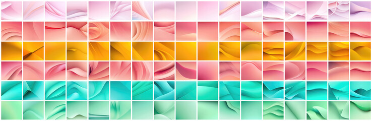 Set of smooth and curvy lines background, banner set.