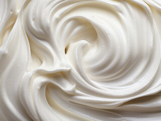 Macro Close-Up of Whipped Cream
