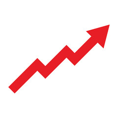 red arrow growth graph, business financial profit