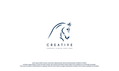 Beauty Horse Ranch Stable Stallion Logo design