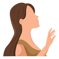 Isolated avatar of a woman Vector
