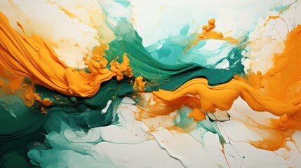 A dynamic and energetic abstract background with spontaneous ink splatters and wild brushstrokes