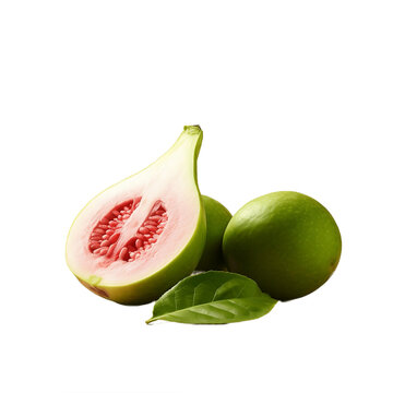 Exotic Flavor Guava on Isolated Background. Generative AI