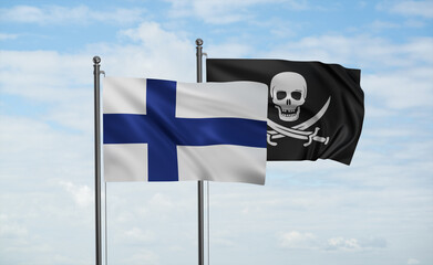 Pirate and Finland flag