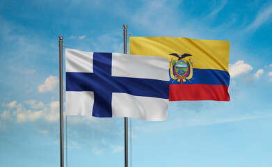 Ecuador and Finland flag