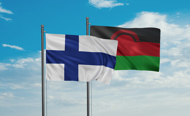 Malawi and Finland flag