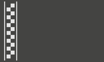 Linear race track with start line. Car or karting road racing background. top view.