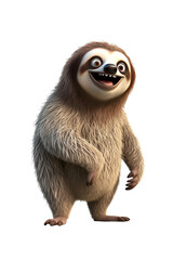 Fototapeta premium Sloth, cartoon characters. Clipart with an isolated background.