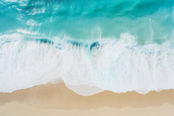 waves and sandy beach photo