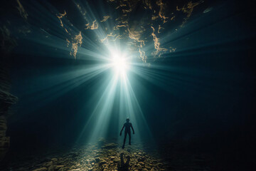 Fototapeta premium Scuba diver under water