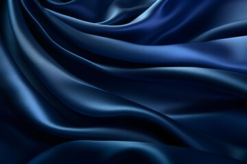 Obraz premium Dark blue satin background