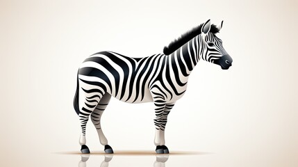 Zebra illustration isolated on white background.