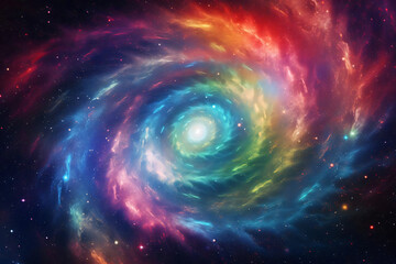 abstract background with colorful spiral stars 