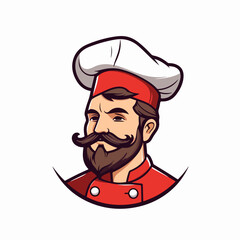 Chef character cartoon logo vector symbol