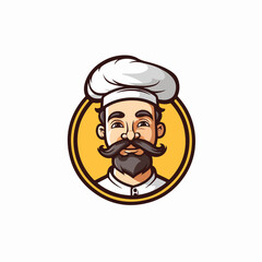 Chef character cartoon logo vector symbol