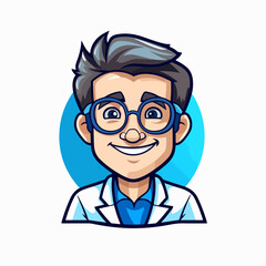 Doctor character cartoon logo vector symbol