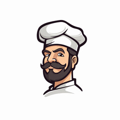 Chef character cartoon logo vector symbol