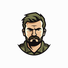 Military soldier logo symbol vector