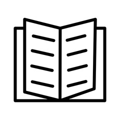 Book Open School Outline Icon