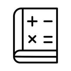 Obraz premium Book Math Study Outline Icon