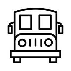 Bus School City Outline Icon