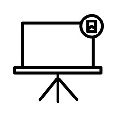 Fototapeta premium Picture Board School Outline Icon