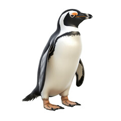 Arctic Charm Penguin on White Background. Generative AI