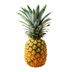 Juicy Isolation Pineapple on Isolated Background. Generative AI