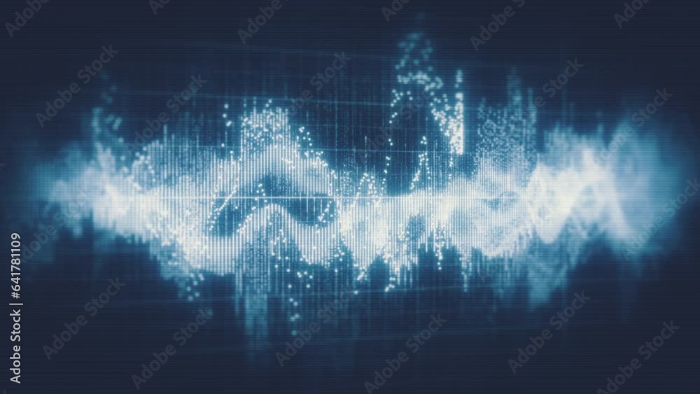Poster digital data graphic close up/ 4k animation of an abstract background with slow motion business stat