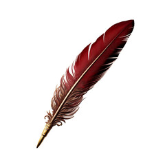 Timeless Craftsmanship Quill on White Background. Generative AI