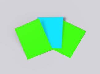 Easily customizable Blank 8.5x11 letter mockup to present your design. 3d render