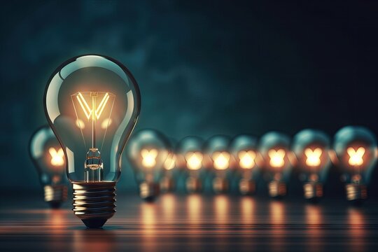 Light bulb idea concept, great idea concept, intelligence smart opinion