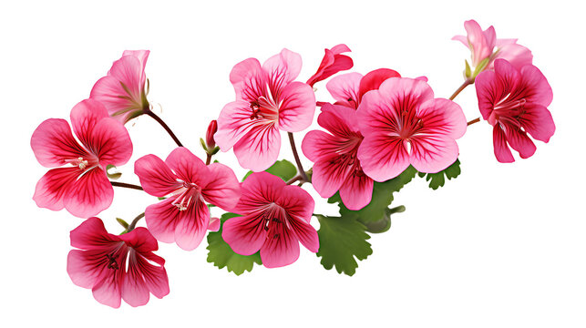 Geranium phaeum flowers isolated on transparent background