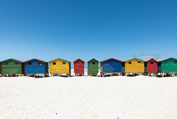 colorful huts