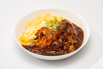 家庭で作ったオムハヤシ