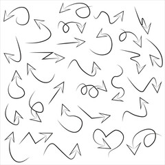 hand drawn arrow set