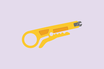 Cord cutting concept. Colored flat vector illustration isolated. 