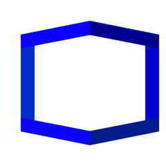 Hex&aacute;gono azul oscuro 