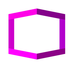 Hex&aacute;gono fusia 