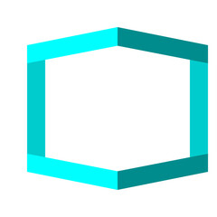 Hex&aacute;gono azul 