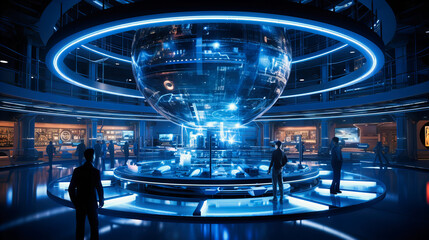 A zero-gravity lab where scientists manipulate dark matter, exploring the universe's deepest mysteries