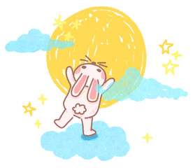 painting cute cartoon symbol Mid-Autumn Festival