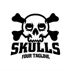 Skull Mascot logo style template